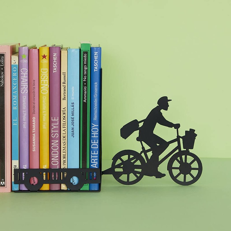 Balvi Bookend Postman Black colour Decorative Metal
