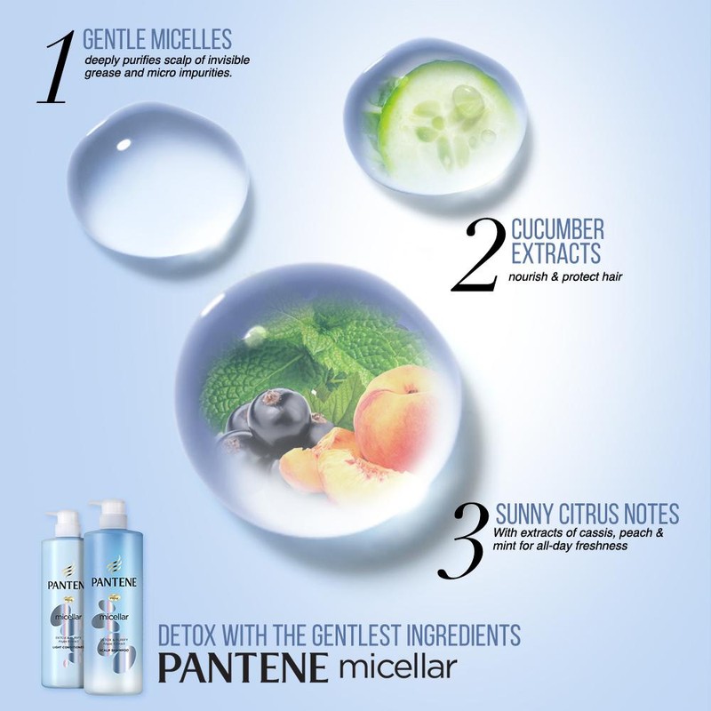 Pantene Micellar Detox & Moisturize Shampoo 530ML
