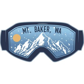 Mt. Baker Washington Ski Adventures Souvenir Approximately 5 x 2.5-Inch Fridge Magnet Goggle Design
