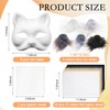 Seenelling 19 Pcs DIY Therian Mask Kit Blank Cat Mask
