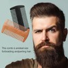 Kootinn Wooden Beard Comb Kit, Dual Action Fine & Coarse