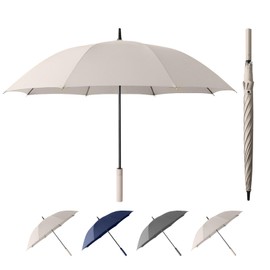 Trenovo Large Golf Umbrella for Rain Heavy Duty, Big Automatic Open Golf Umbrellas Windproof, 52 Inch Extra Large Oversized Umbrella for Rain Sun for Men Women-Beige