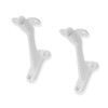 ZAUYX 2 Pack 3 Inch Hand Rail Bracket White Stair