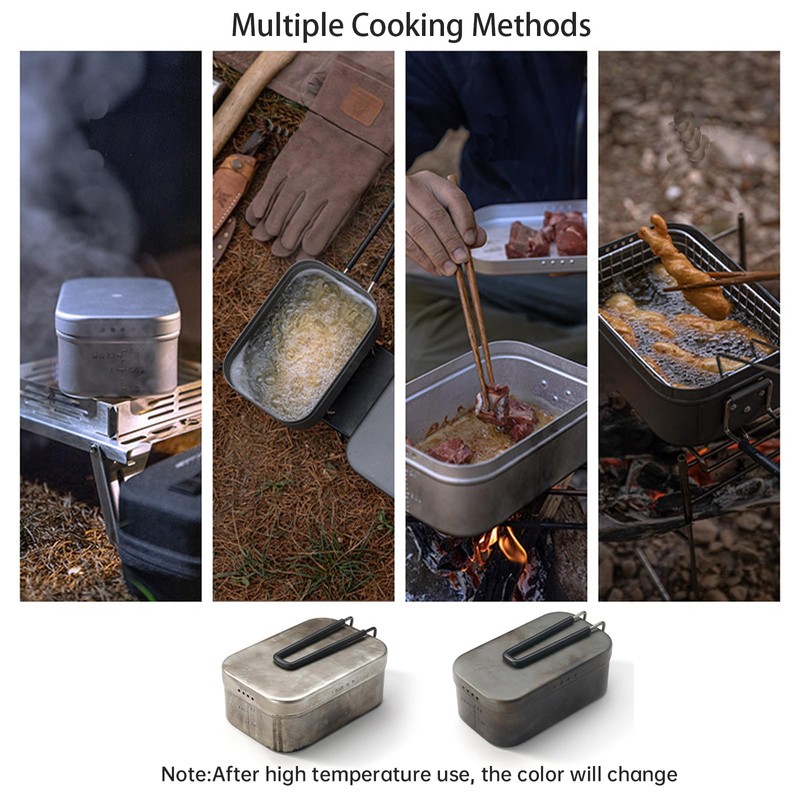 Campingmoon Camping Mess Tin Pressure Relief Aluminum Dinner Box Camping