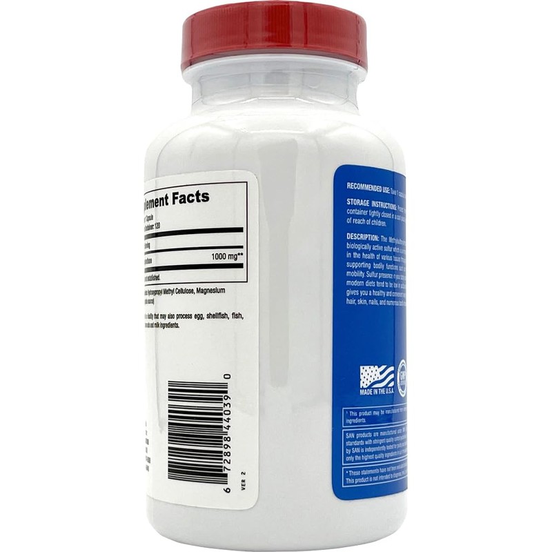 SAN MSM, 1000mg, 120 caps