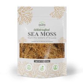 Holistic Depot Sun-Dried Raw Sea Moss from St. Lucia - Makes 5 Jars of Sea Moss Gel 4 oz (113G)