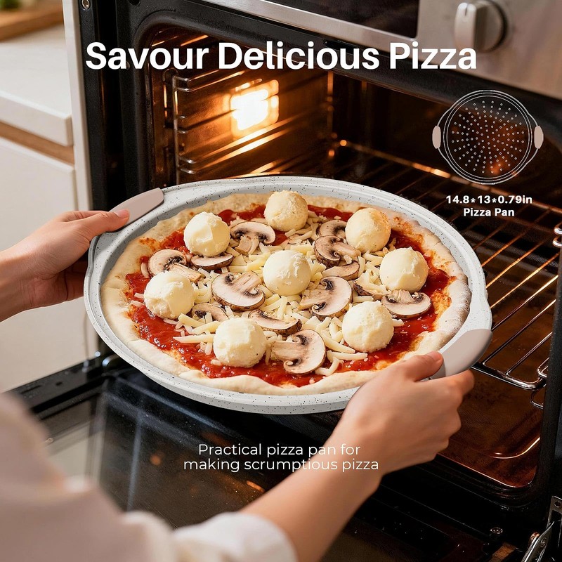 11-Piece Baking Pans Set Nonstick, Stackable Bakeware, Toxin-Free Baking Pans