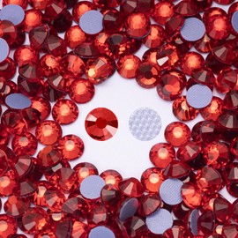 Meibite Hotfix Rhinestones Bulk, 1500PCS Light Siam Hot Fix Rhinestones for Clothes DIY Decoration Crafts, Light Siam, SS16, 3.8-4.0mm