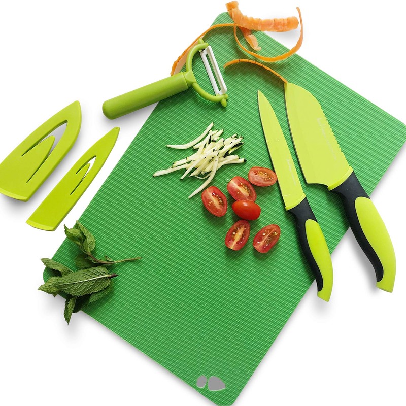 Jean-Patrique 3 Piece Chef’s Knifes Non-Stick Green & Black Prep