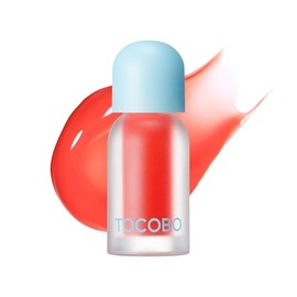 TOCOBO Juicy Berry Plumping Lip Oil 15 Coral Soda – Aceite labial hidratante coreano vegano con aceites vegetales para un alto brillo – Fórmula no peg