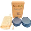 Woodlife® - Paquete de 16 Pads Desmaquillantes de Bambú y