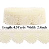 Ivory Lace Trim 4.5 Yards Venice Lace Ribbon Flower Scalloped