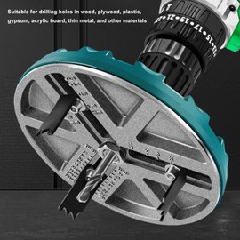 Candeon Adjustable Hole Saw Cutter Kit, Adjustable Punch Saw Hole Saw Kit, 1.8"-5" (45-130mm) Adjustable Punching Saw Hole Cutter Kit Cutting Tools for Drywall,Wood, Plywood, Plastic, Thin Metal