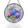 Hydrangea Suncatcher Stained Glass Window Hanging Hydrangea Gifts for Women