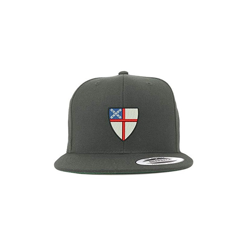 Trendy Apparel Shop Episcopal Shield Structured Flatbill Snapback Cap -
