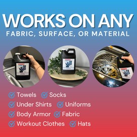 Arrest My Vest Military Grade Laundry Booster Deodorizer For Strong Odor to Get The Sweat Smell Out of Clothes, Uniforms, Police Gear, and All Fabrics - Midnight Scent- 1 64oz Bottle Laundry Supplies