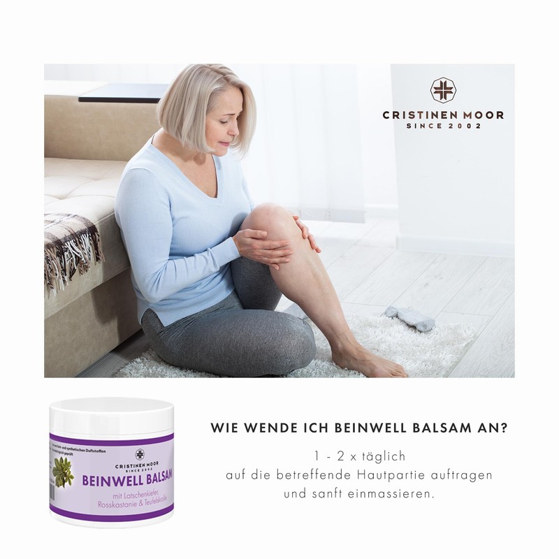 CristinenMoor Comfrey Balm 200 ml with 100% Natural Comfrey Extract,