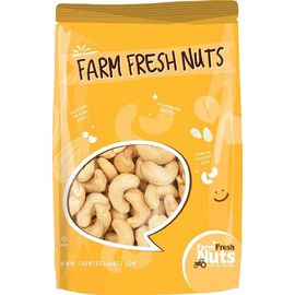 Dry Roasted Cashews with Sea Salt (3 Lbs) - Baked in Small Batches for Added Freshness - Oven Roasted to Perfection without Oil - Farm Fresh Nuts Brand