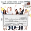 lausomile 40" x 16" Giant Big Blank Check - Folded