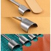 Caydo 8 Pieces Leather Tools Craft Half-Round Cutter Punch for
