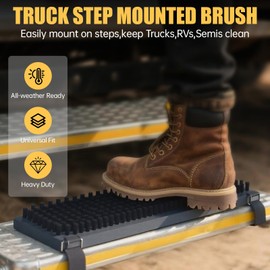 indiedouker Universal Fit Boot Brush for Truck Step-11.8"*4.8" Large Boot Brush Scraper Outdoor for Truck, RV, SUV and Semis Step,Heavy Duty Boot Cleaner Brush Outdoor Perfect for Camping, Off-Road