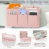 Edudif Dual-purpose Bedside Caddy Bedside Organizer, Bed Caddy with 6
