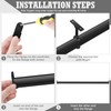Tandefio 2 Sets Black Oval Closet Rod Kit 92 Inch