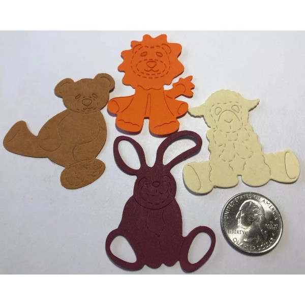 Craft-N-Shed,Handmade STUFFED ANIMAL Die-Cuts(8pc) Lion•Teddybear