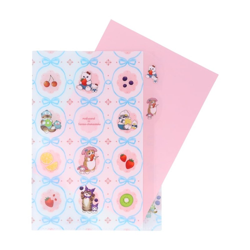 Sunstar Stationery Sanrio Character Clear File, 5 Pockets, Mofusand x