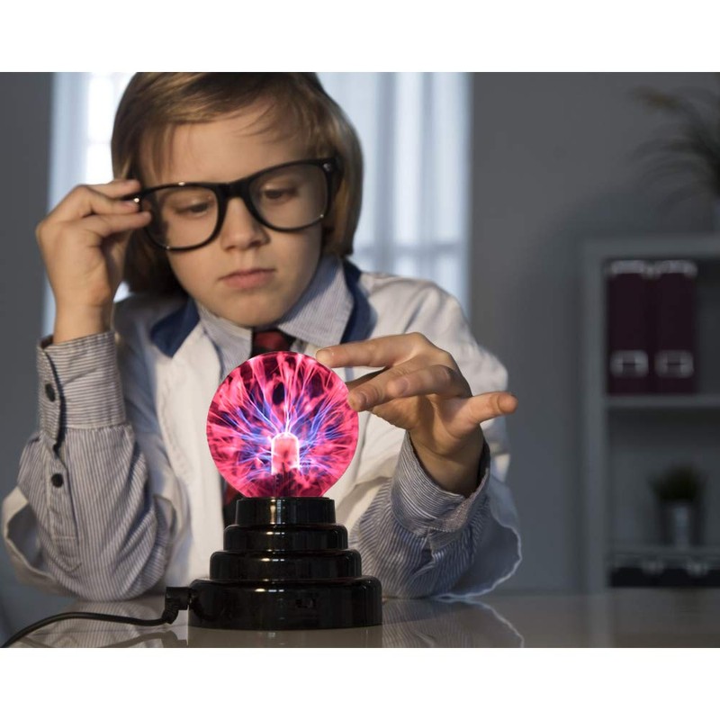 Rigrer Plasma Ball Lamp Light, Globe Static Touch Sensitive Magic