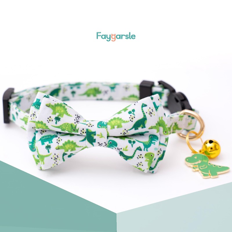 Faygarsle 2 Pack Cat Collar with Bell Breakaway Bowtie for