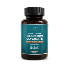 SZ Creations Magnesium Glycinate Sleep Support 3-in-1, Vitamin d Triple Complex 3000mg, 90 Veggie Capsules, Malate + Glycinate + Citrate Magnesium Citrate