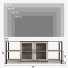 Farmhouse TV Stand for 65+ Inch TV, Industrial TV Cabinet,