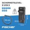 FISCHER 50385 Faltschloss inkl Halterung und 2 Sicherheitsschl√ºssel | schwarz
