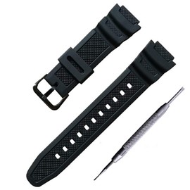 Rubber Watch Band PU Strap Watch Strap Compatible For Casio AQ-S810W SGW-300H MRW-200H AE-1000W W-S200H W-735H AEQ-110W