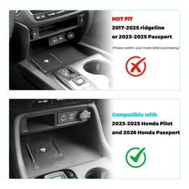 JLQP Upgrade Center Console Organizer Fit for 2023 2024 2025 Honda Pilot and 2026 Honda Passport Accessories - Middle Storage Box Insert Tray Secondary Divider ABS Material Insert Divider