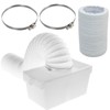 SPARES2GO Condenser Vent Box & Extra Long Hose Kit Compatible