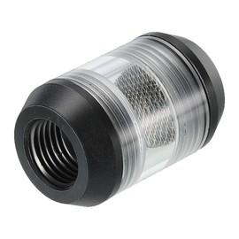 sourcing map Cylindrical Water Cooling Filter, Fine Screen Funnel Shaped Filter Acrylic G1/4" 20x32 mm Clear for PC Water Cooling System