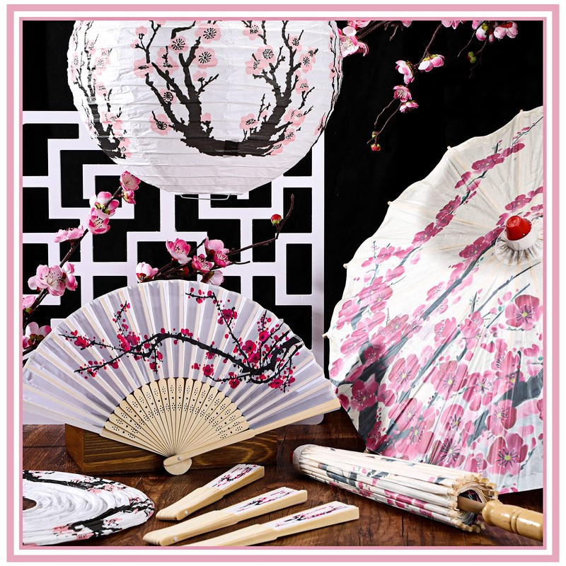 Tallew 12 Pcs Cherry Blossom Decor Set, Including 2 Chinese