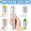 Vesici 2 Pack Metal Weekly Pill Organizer Travel Pill Container