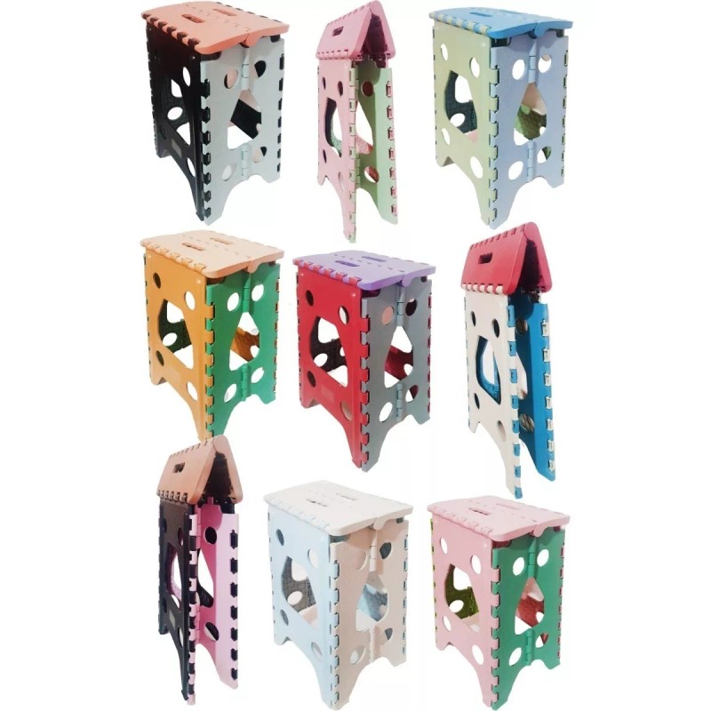 MDJ 2 Bancos Plegable Grande Portátil Plástico 120kg +envio