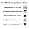 Black Oudh Smudge Incense Bricks Combo (15pcs + 1 Holder)