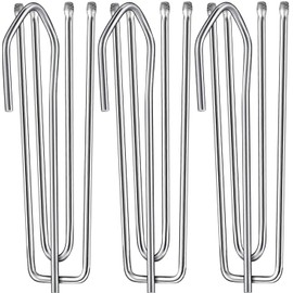 Stainless Steel 4-Prong Pinch Pleat Curtain Hooks, 100 Pieces