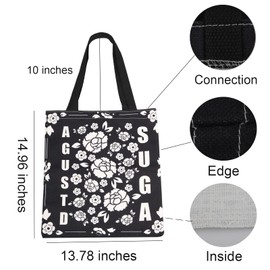 K-POP Music Travel Shopping Bag Kpop Song Lover Reuseble Bag South Korea Star Fans Gift (A-S)
