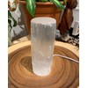 Selenite Lamp XL White Natural Crystal Light LED Cord Cylinder