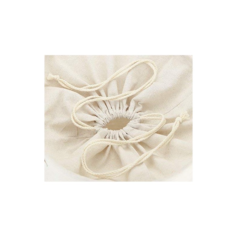 FiveSeasonStuff Pack of 2 Foldable Light Beige Cotton Linen Storage