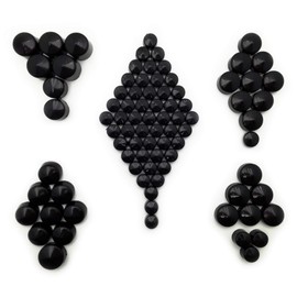 AfterMokit Replacement Engine Bolt Head Covers Nut Topper Caps for Harley Davidson Dyna 1999-2005 86 Pieces Complete Kit ABS Black