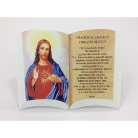 (Oracion) Sacred Heart of Jesus/Sagrado Corazon De Jesus for Table and Wall (para MESA O PARED) 6" X4