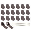PATIKIL Plastic Corner Braces 21x21x17mm, 20 Pack L-Shape Bracket Right