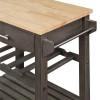 Convenience Concepts Ellaine Four-Tier Butcher Block Kitchen Cart w/ Drawer